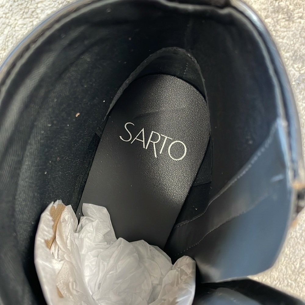 New Sarto by Franco Sarto Blake Pointed Toe Bootie Ankle Boot Metallic Sz 6 - Picture 11 of 12